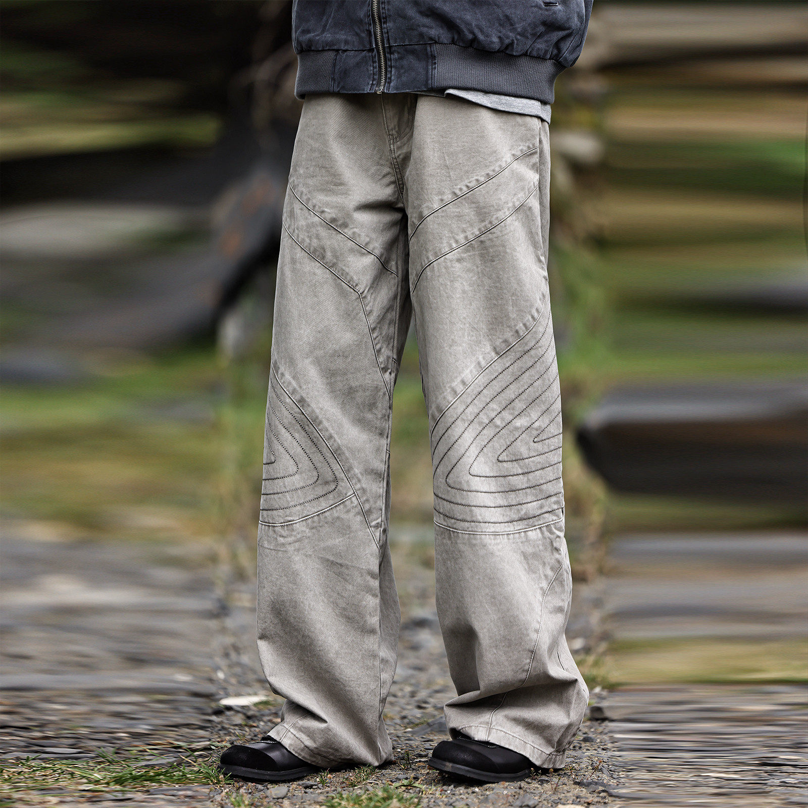 Nobodyknows美式复古拼接解构工装裤男女宽松直筒潮牌百搭休闲裤,男装,休闲裤,淘宝优惠券,粉丝福利购,淘宝优惠卷