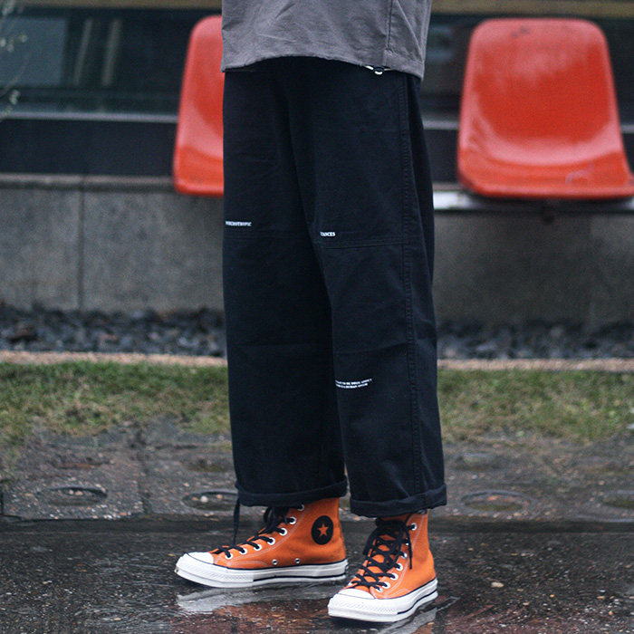 Nobodyknows 春夏日系簡約九分直筒字母印花中性工裝長褲在類目 男裝, 休閒褲中 - 來自Buy2taobao.com提供專業的淘寶代購服務