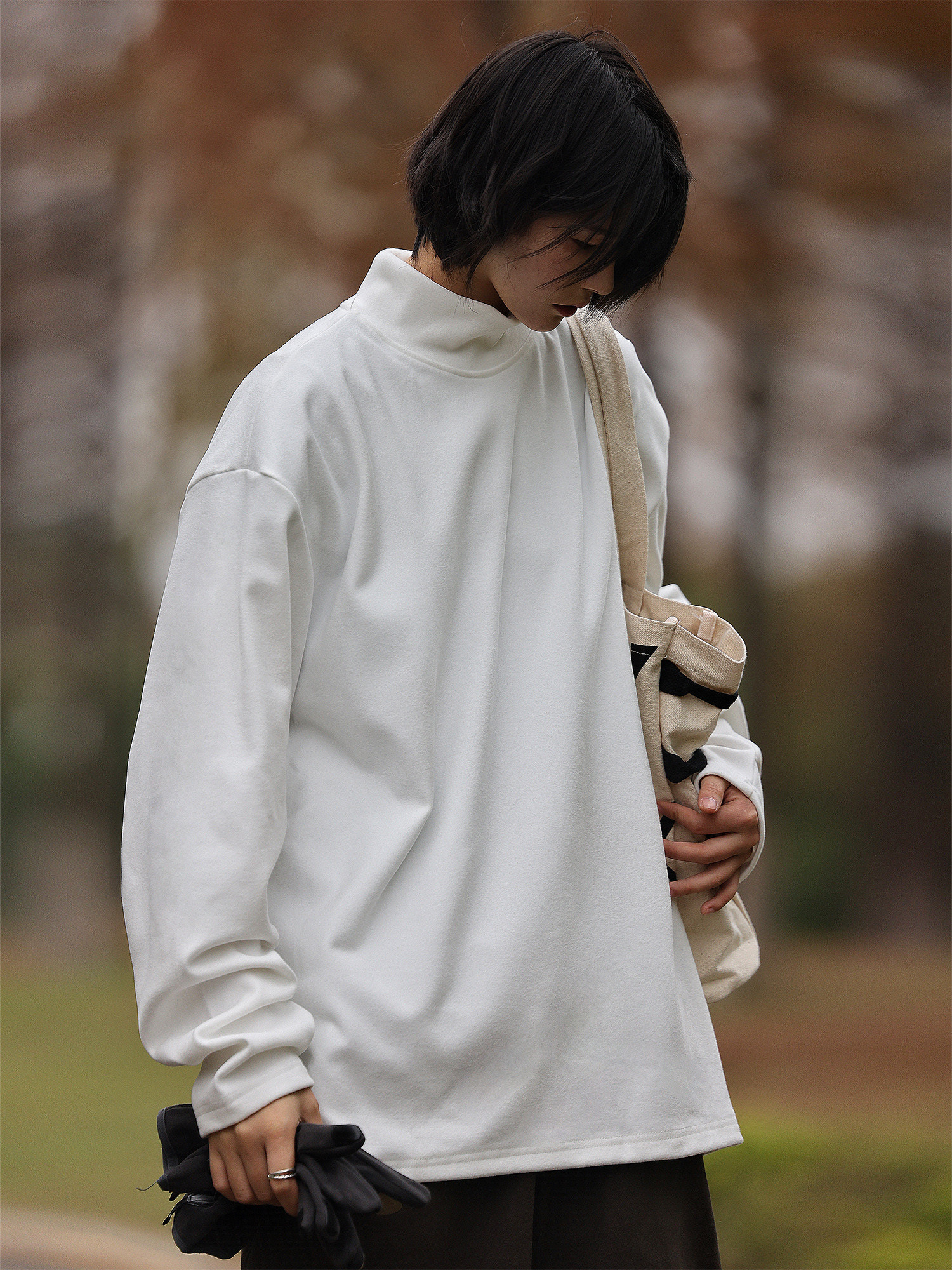 半高领打底衫摇粒绒基础百搭