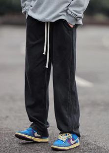 高街ins卫裤 Nobodyknows 痞帅百搭长裤 纯色潮休闲宽松运动裤 美式