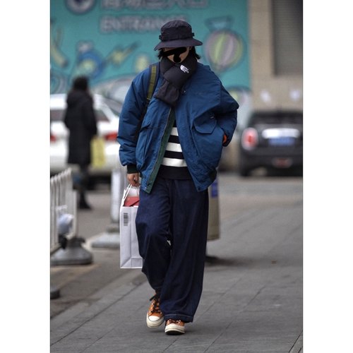 日系复古潮宽松棉服保暖休闲