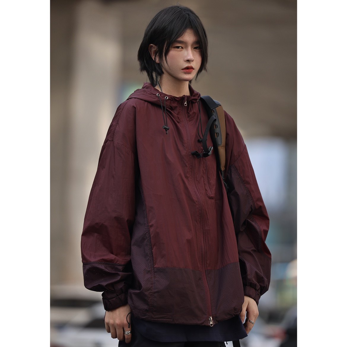 Nobodyknows夏季皮肤衣女UPF50+情侣户外薄外套防晒服男防