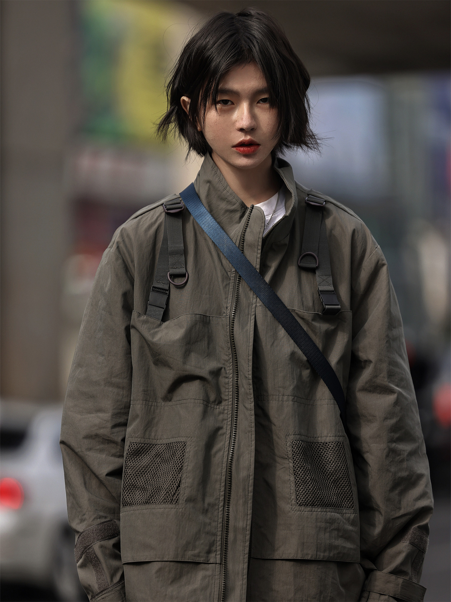 立领复古机能春秋宽松外套