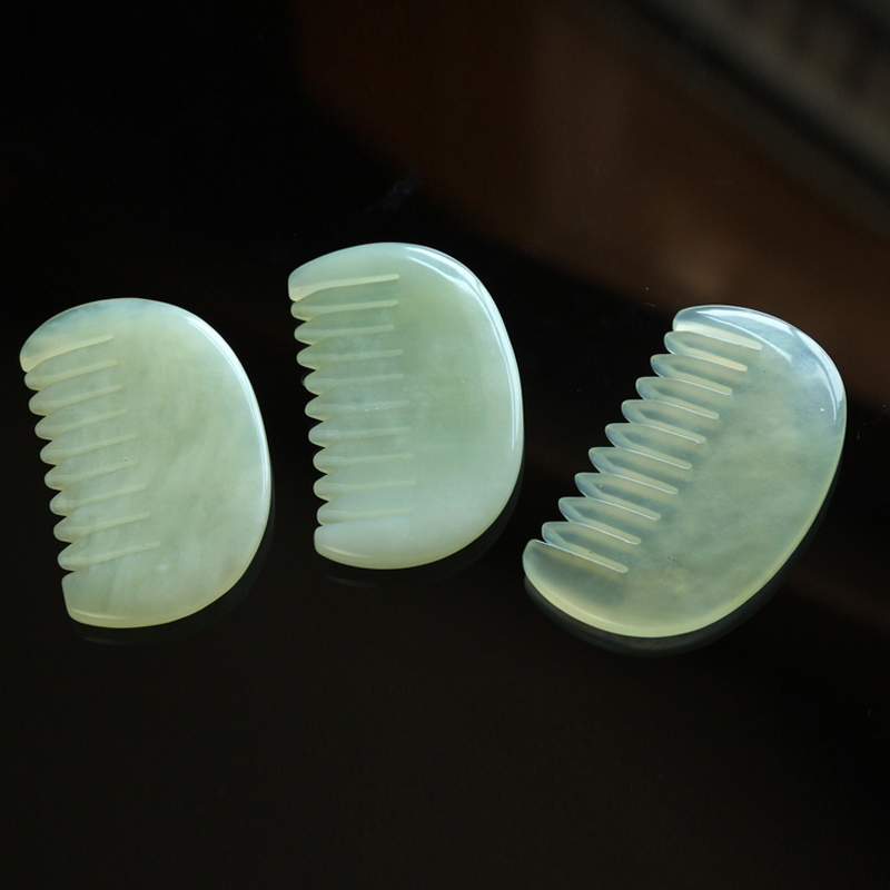 岫玉玉梳子天然玉石养生按摩批发