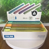 MILAN 淡彩三角形半透明透光硬塑料尺子高颜值15cm LOOK 米兰 NEW