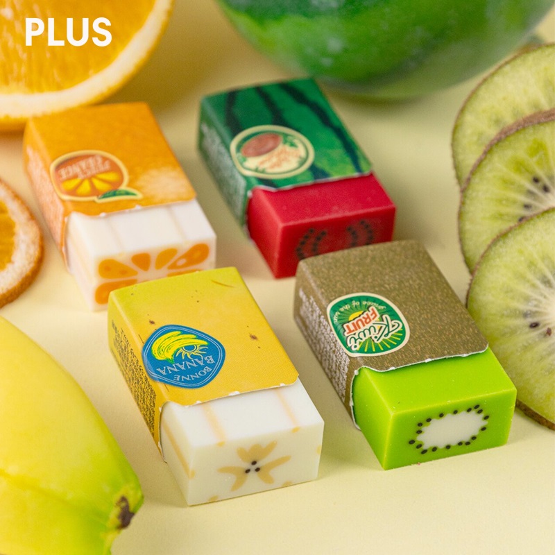 PLUS 普乐士水果限定橡皮学生用创意无毒橡皮集屑无屑干净不留痕,文具电教/文化用品/商务用品,橡皮,淘宝优惠券,粉丝福利购,淘宝优惠卷