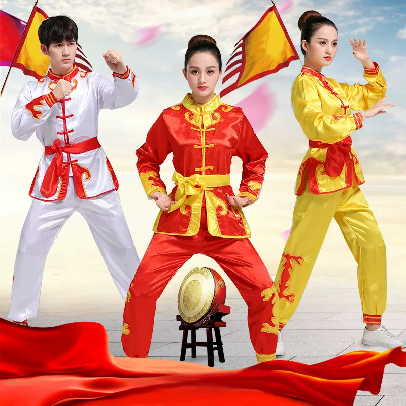 打鼓服舞龙舞狮服装中国风锣鼓队民族秧歌打腰鼓武术服婚庆龙灯服