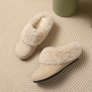 33小码勃肯鞋女冬季包头拖鞋毛毛鞋女2025新款加绒外穿棉鞋穆勒鞋