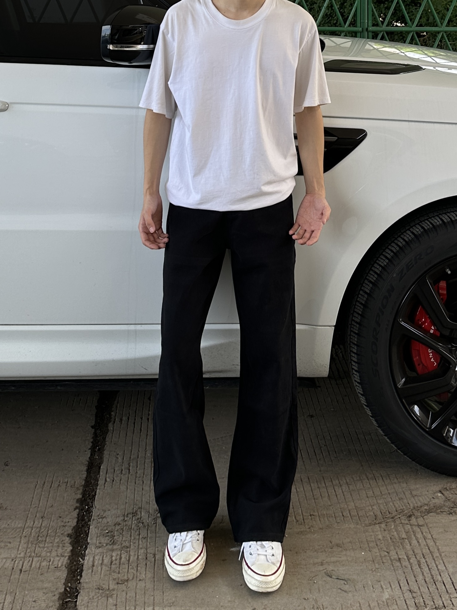 3KU夫妇四季百搭纯色基础宽松直筒牛仔裤显瘦男女情侣阔腿长裤潮