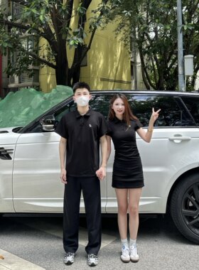3KU夫妇夏季新款polo衫短袖T恤一衣一裙情侣装女连衣裙短裙A字裙