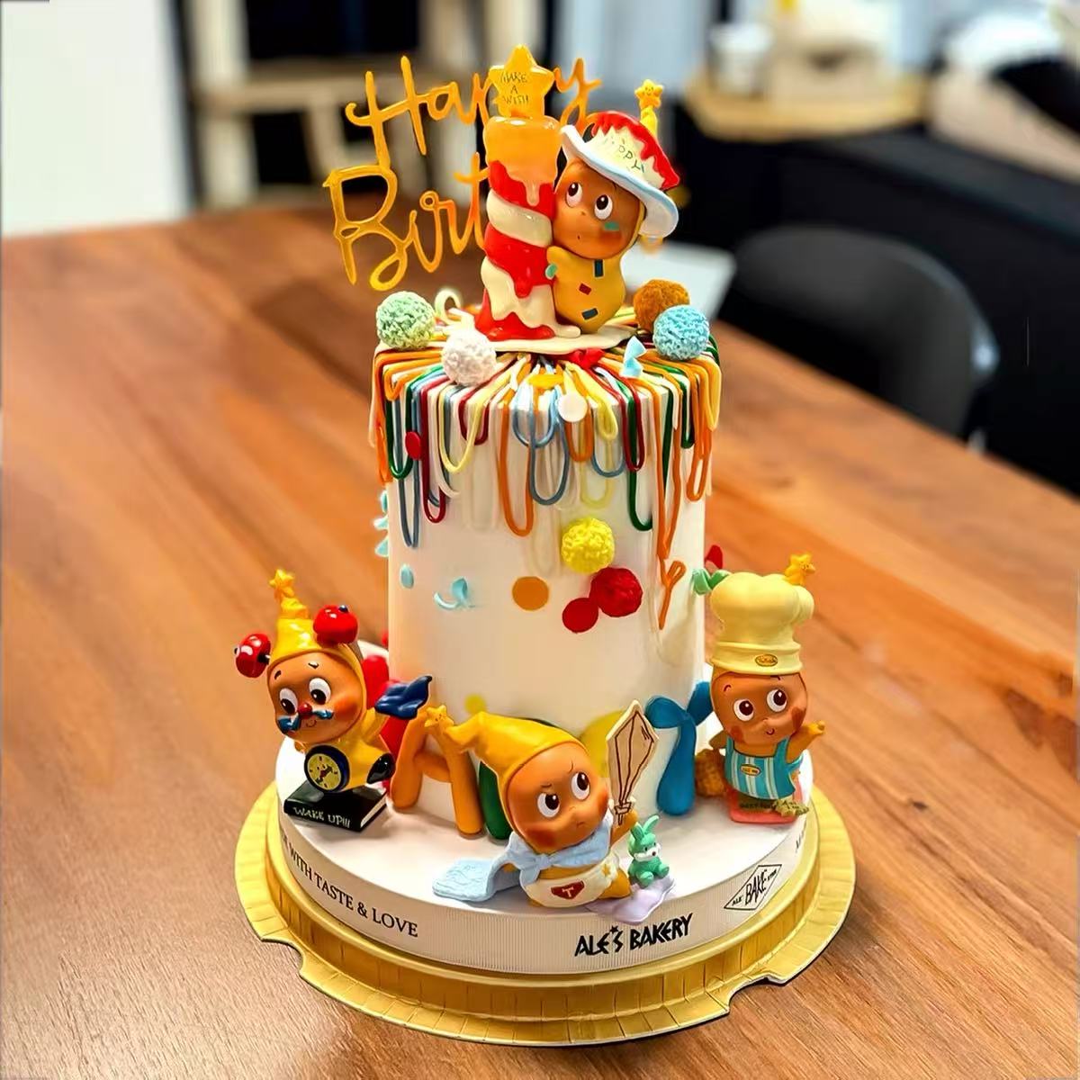 可爱版许愿宝宝星星人蛋糕装饰卡通儿童生日主题海绵公仔蜡烛插件