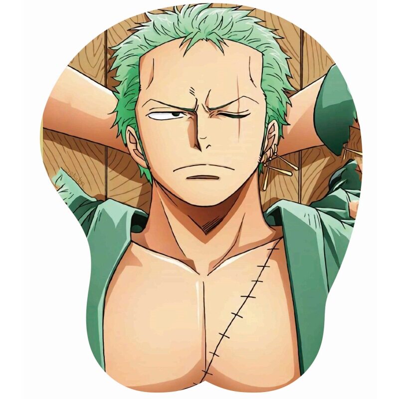 g05动漫美女波波硅胶护腕鼠标垫男生3d mousepad二次元办公护手垫