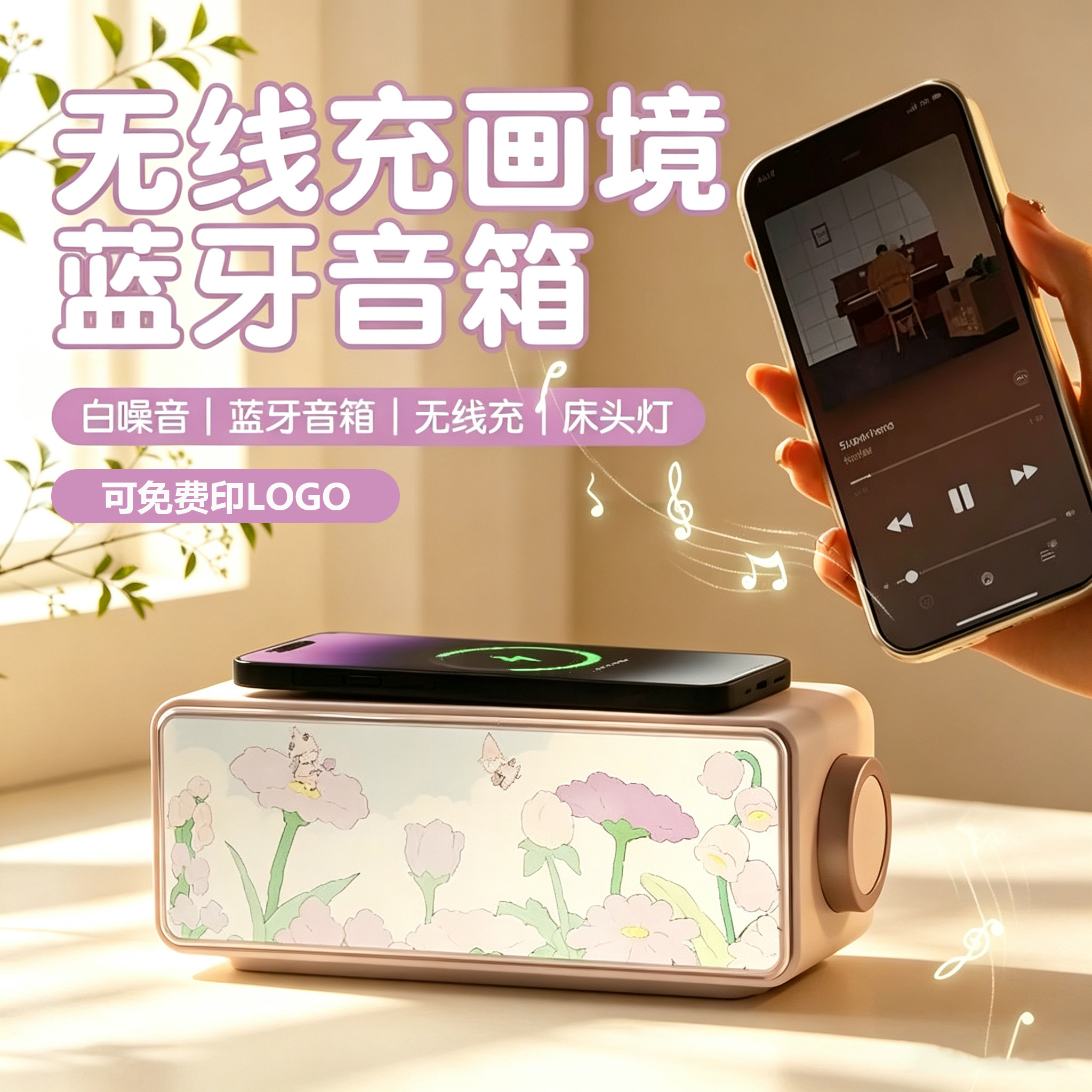 企业礼品蓝牙音箱无线充定制logo公司活动送客户员工实用伴手礼