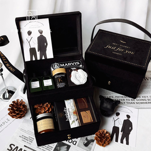 伴手礼男伴郎结婚送兄弟团实用礼物手提盒空盒子小众高级轻奢礼品