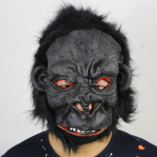 道具呲牙咧嘴大猩猩头套面具搞笑cos沙雕搞怪黑猩猩动物头套送人