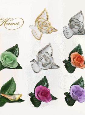 Herend海兰德赫伦匈牙利进口手绘陶瓷花朵桌上名片夹菜单祝福卡架