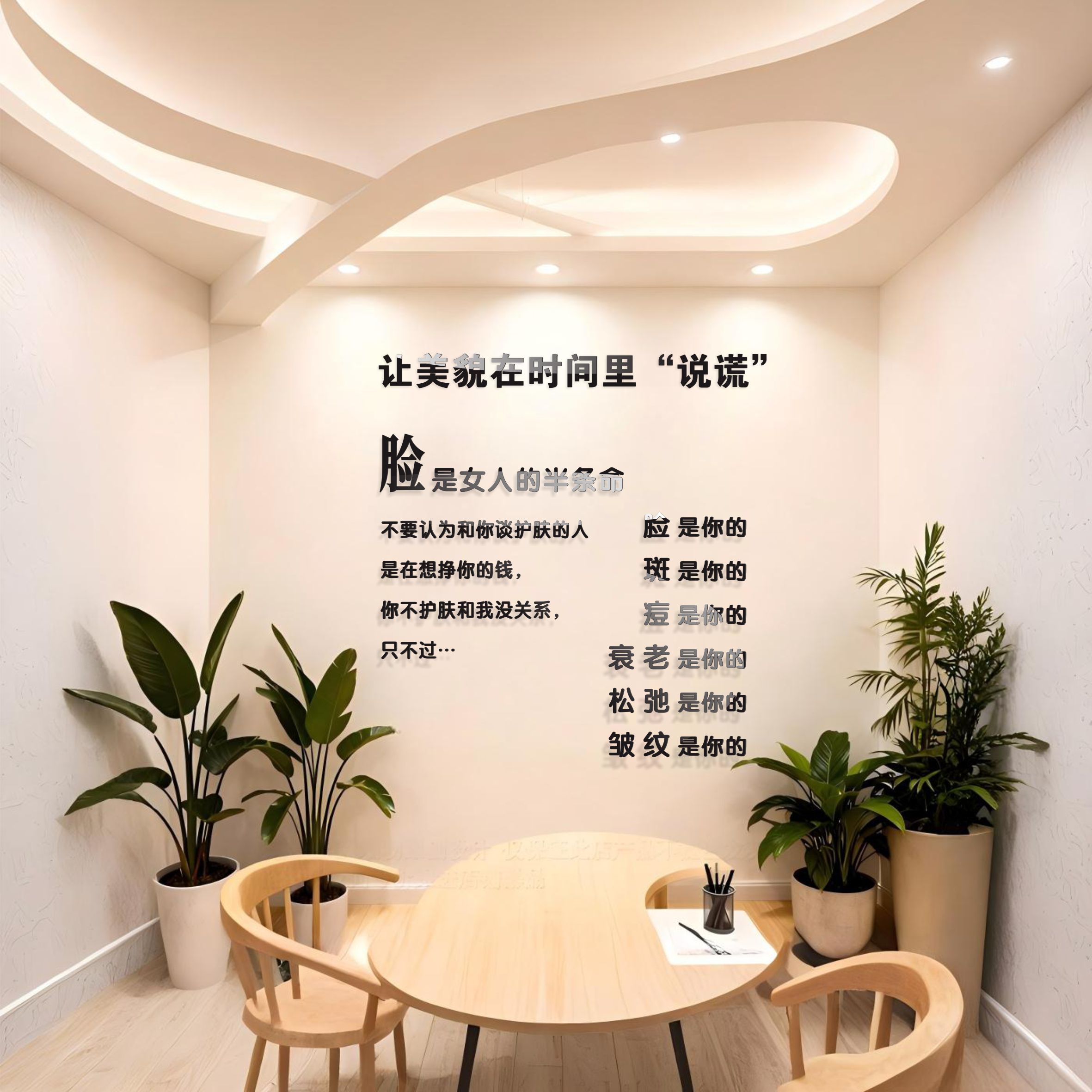 美容亚克力镜面墙贴立体