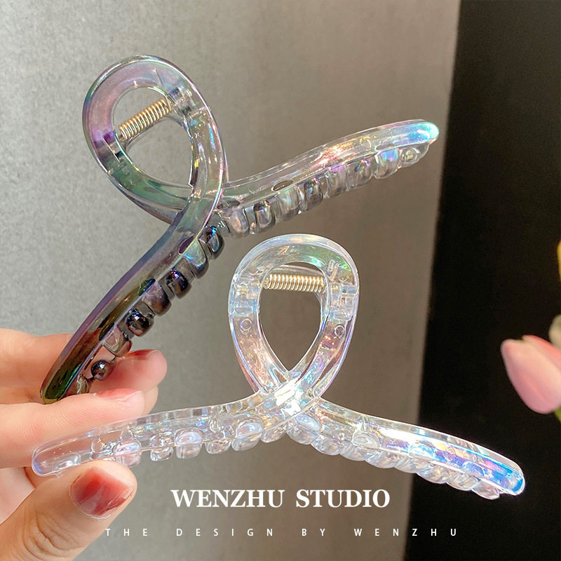 抓夹人鱼姬发夹渐变色头饰鲨鱼夹