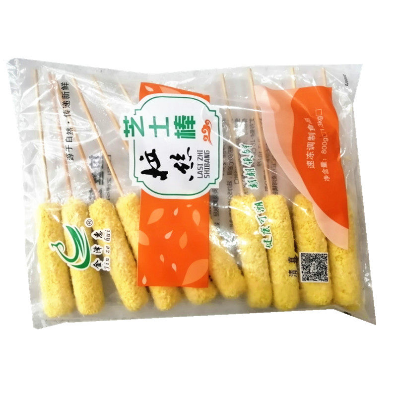 拉丝油炸冷冻脆皮芝士热狗棒