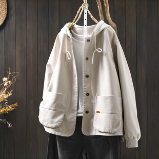 连帽白色皮衣外套女士小个子2026春季新款黑色短款pu皮机车服夹克