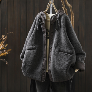 宽松休闲保暖上衣 秋冬连帽大码 摇粒绒外套女2025新款 今年流行爆款