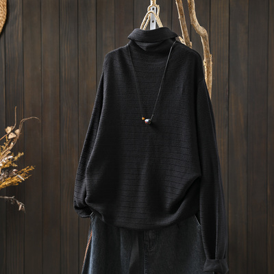 毛衣女秋冬高级感2025新款洋气宽松内搭上衣棉线半高领打底针织衫