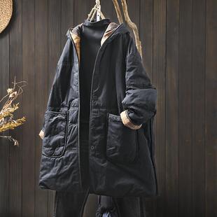 新款 加厚保暖冬季 高级感棉衣 棉服外套女宽松大码 大口袋连帽中长款