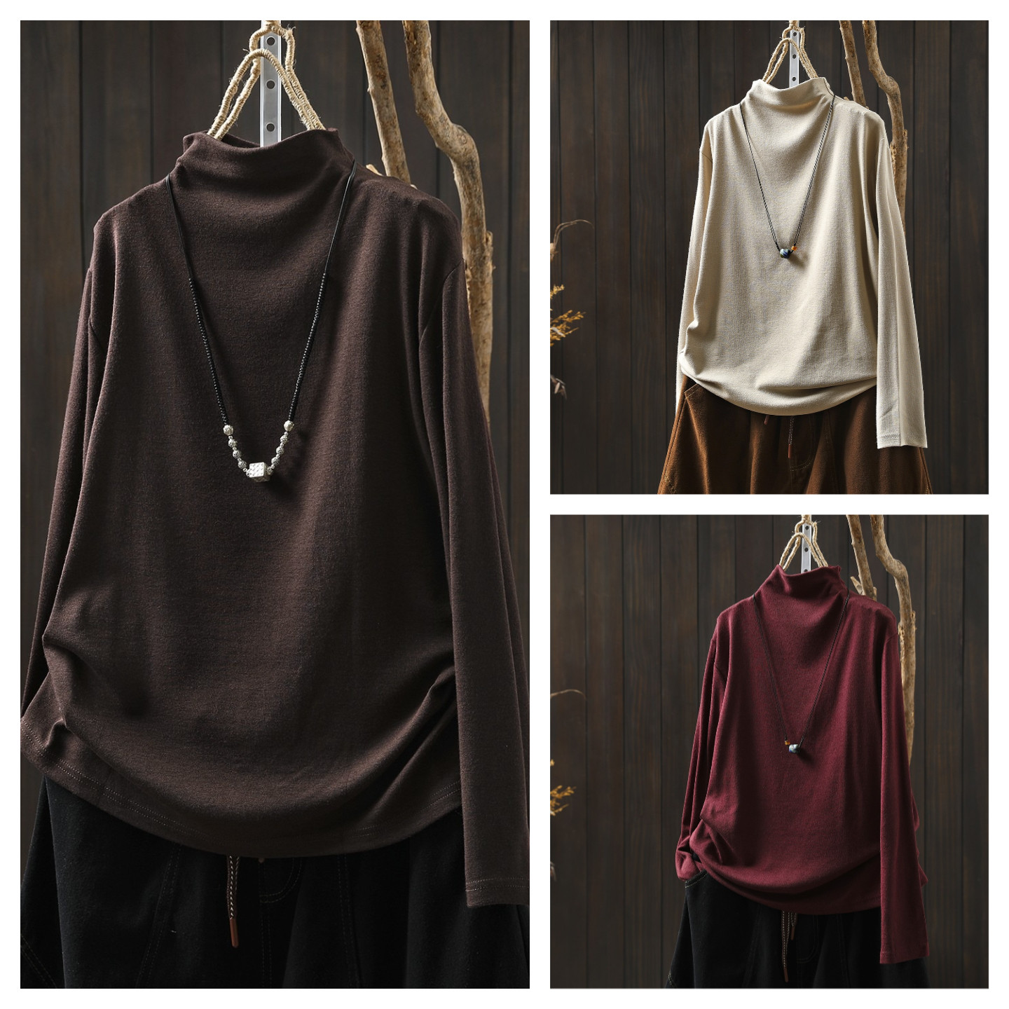 内搭打底衫2025新款今年流行爆款早秋冬洋气高级黑色长袖上衣t恤