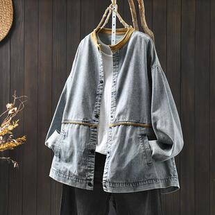 牛仔外套女款 精致超好看蓝色复古牛仔上衣夹克 2026春休闲减龄时尚