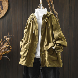 上衣 巨好看精致连帽抽绳设计感宽松大码 外套2026新款 今年流行爆款