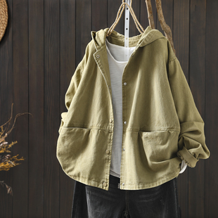 超火小众不撞款外套女春新款2026连帽工装风慵懒显瘦百搭休闲夹克