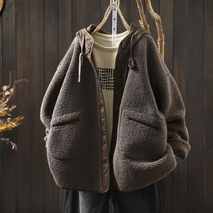 上衣 连帽摇粒绒胖mm百搭宽松厚款 绝美巨好看 小外套女2025冬新款