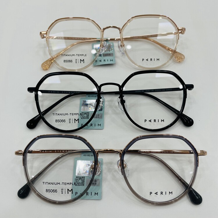新款派丽蒙眼镜架超轻纯钛全框男女近视眼镜框配离焦镜片85066