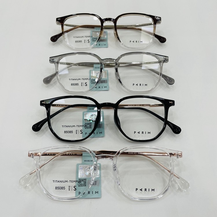 新款派丽蒙眼镜架超轻纯钛全框男女近视眼镜框配离焦镜片85085