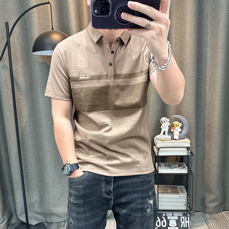 夏季新款薄款短袖polo衫男士