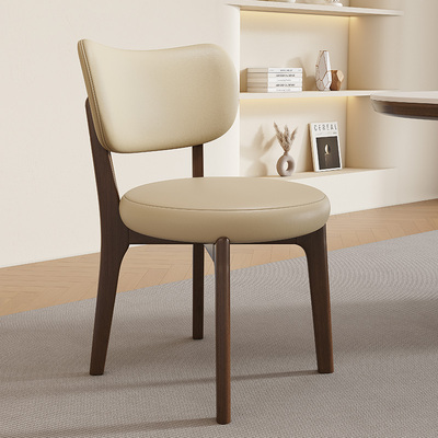 家具实木椅子腿猫爪皮革北欧舒适