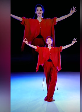 古典舞演出服女飘逸中国风如愿开衫练功服现代舞衬衣艺考表演服装