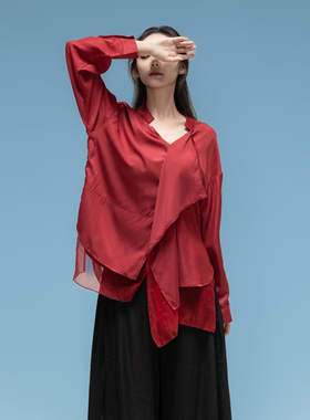 古典舞衬衣演出服女飘逸纱衣舞蹈服中国舞衬衫演出服国风表演服装