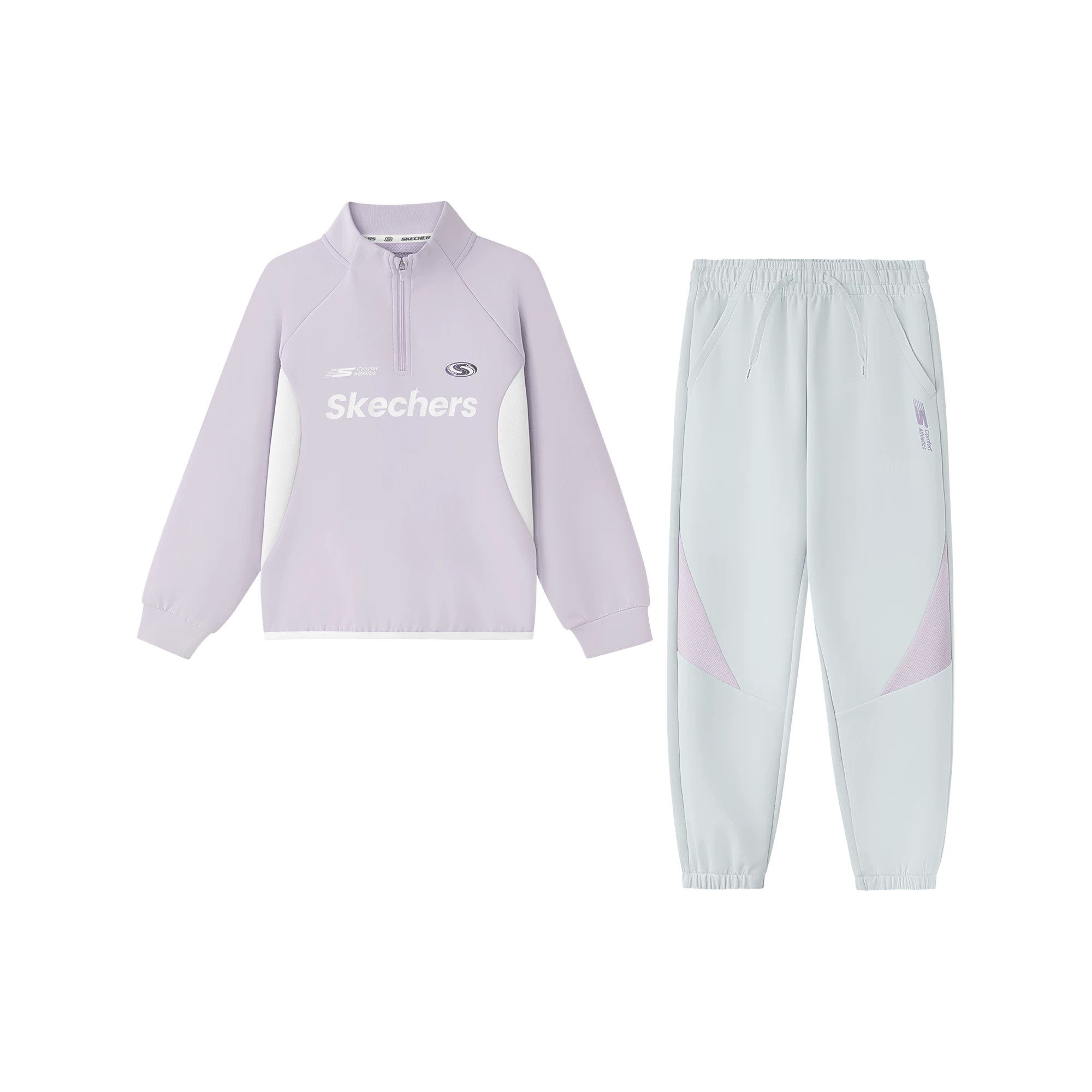 Skechers斯凯奇儿童中性秋冬舒适轻盈柔软针织长袖套装P326K011