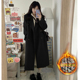 领风衣学生时尚 毛呢大衣女秋冬中长款 夹棉过膝双排扣西装 显瘦外套