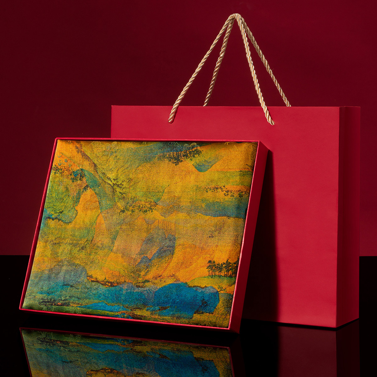 东方神韵-送妈妈长辈香云纱100%桑蚕丝巾重奢双面真丝围巾女礼盒