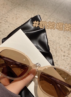 茶色墨镜女款2024新款高级感大脸显瘦防紫外线偏光太阳镜开车专用