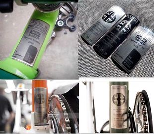 小布折叠车大梁配件装饰车标铝合金贴纸防水车贴个性防刮管头贴