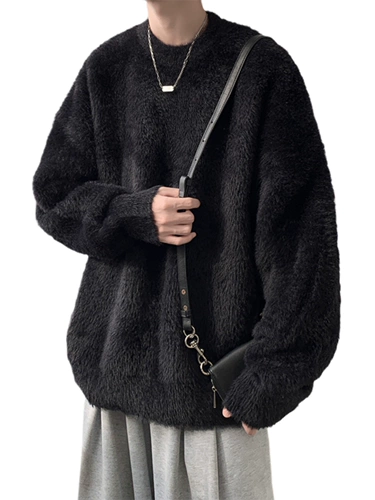 Мужской демисезонный свитер, японская ретро трикотажная рубашка для отдыха, изысканный стиль