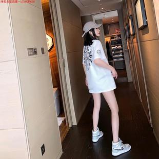 时尚 夏季 情侣装 中长款 t恤女 Rouje 宽松体恤短袖 Dsyle潮牌2024新款