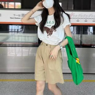 小雏菊印花半袖 Rouje t恤明星同款 短袖 上衣 Dsyle潮牌2025春夏新款