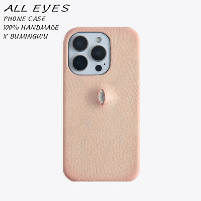 Alleyes x不明物 皮革手绘肤感眼睛手机壳  iphone X-17全系列