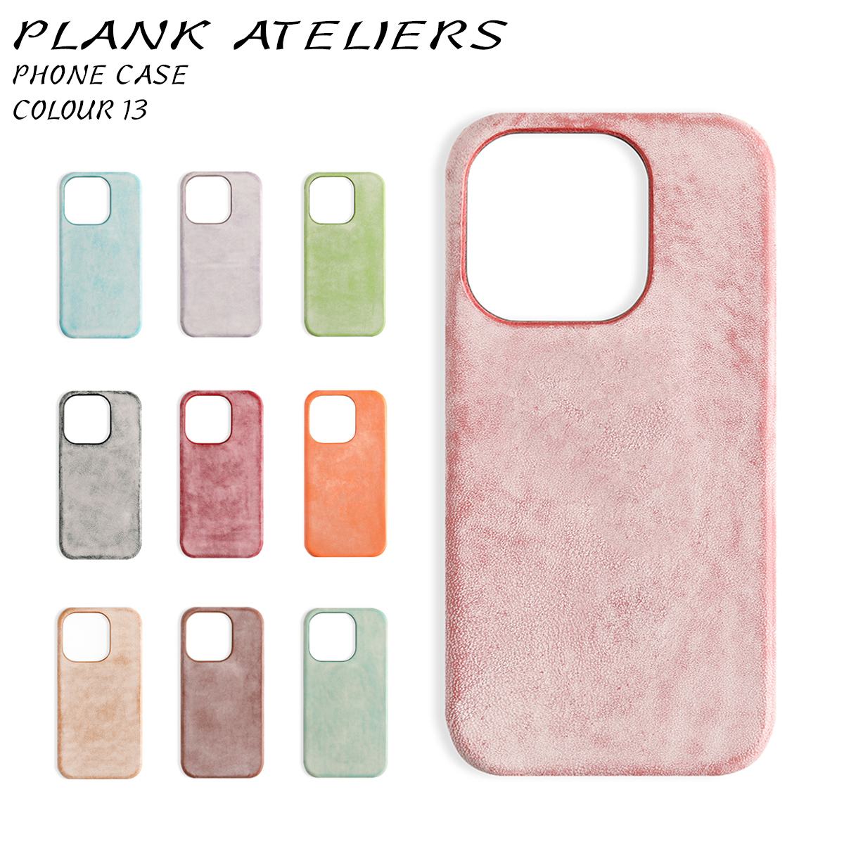 Plank意大利进口雾蜡植鞣牛皮素面半包手机壳iphone X-16