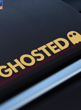 个性创意卡通游戏GHOSTED幽灵汽车电动车贴纸后三角窗车身车贴