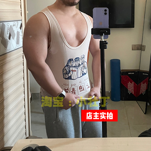 运动男士训练紧身背心篮球健身肌肉跑步速干背心熊熊背心壮熊